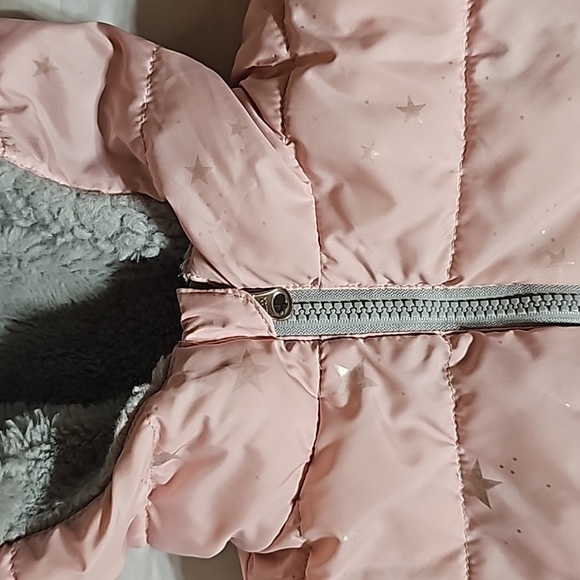 Wonder Nation Baby and Toddler Girl Size 18 Months Reversible Bubble Jacket Used - Picture 9 of 16